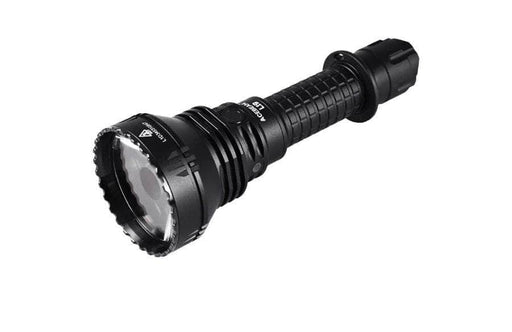 An Acebeam L19 2.0 Long Range Flashlight on a white background.