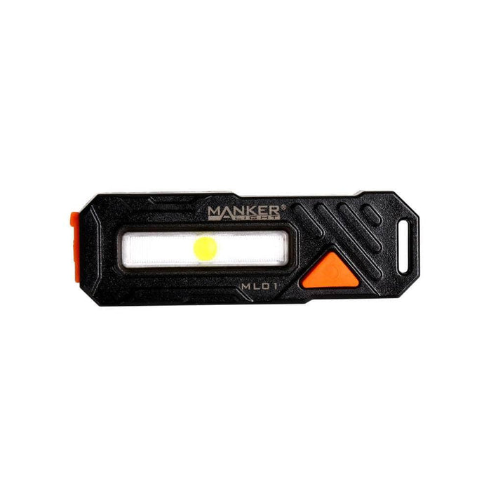 A Manker ML01 with an orange light on it.