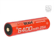 Acebeam 21700 6400mAh 25A USB-C rechargeable battery