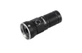 A black Acebeam E10 flashlight with a lens on it.