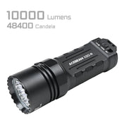 The Acebeam X20-R tactical flashlight delivers 10,000 lumens and 48,400 candela output, making it a powerful solution for your lighting needs.