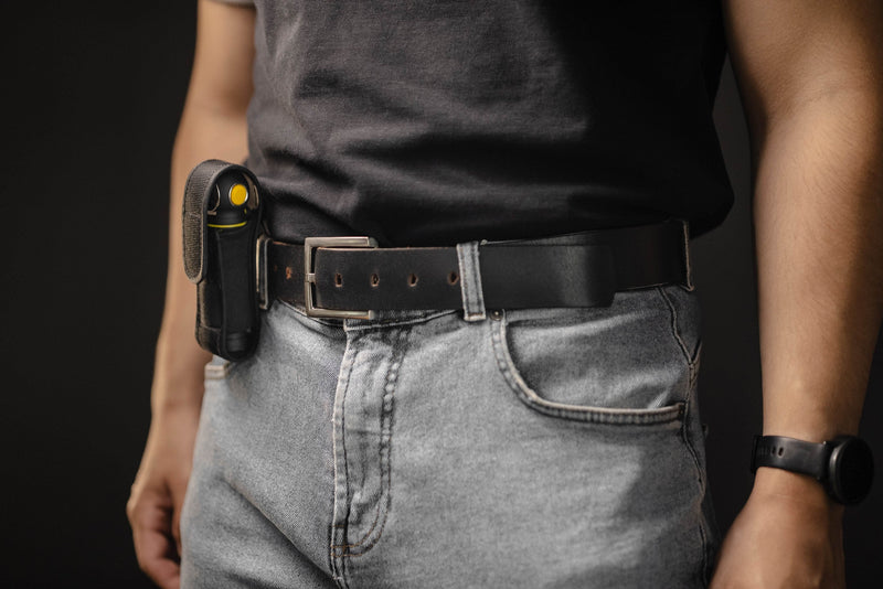 Elf C2 Max WR carried in its nylon belt holster