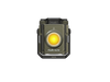 Introducing the Fenix CL27R: a compact and portable LED lantern featuring a green casing and a central circular light. Designed with ruggedness in mind, it delivers an impressive brightness of up to 1600 lumens. This USB-C rechargeable lantern is showcased against a black background.