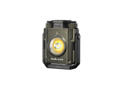Image of the Fenix CL27R lantern, featuring a rugged design and a 1600-lumen visible yellow light, USB-C rechargeable, shown against a sleek black background.