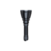 The Fenix HT18R tactical flashlight, featuring a textured grip and wide head, delivers an impressive 2800-lumen output, making it perfect for use as a hunting light with superb beam distance.