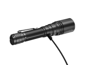 The Fenix HT30R flashlight comes with a textured grip and metal clip and can be charged with a USB-C cable, offering precise distance illumination.