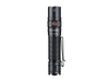 Meet the Fenix PD36R V2, a black handheld flashlight that offers a textured grip and comes equipped with a handy side clip. The power button is conveniently located near the top. With an impressive 1700 Lumens of brightness and USB Type-C Charging, this flashlight guarantees you'll never be without light.
