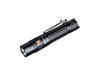 The Fenix PD36R V2 flashlight boasts a sleek black design with a textured grip, offering 1700 lumens of intense illumination and the convenience of USB Type-C charging. Its built-in belt clip allows for effortless access during all your adventures.