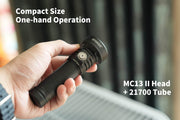 Compact size one hand operation Manker 21700 Tube for MC13 II - E14 IV head.