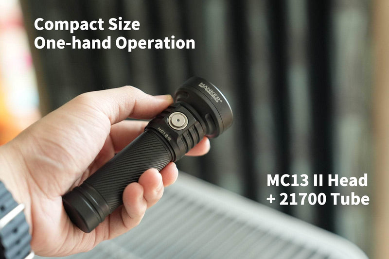 Compact size one hand operation Manker 21700 Tube for MC13 II - E14 IV head.
