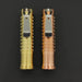 Two ReyLight Dawn - Brass lighters on a black surface.