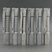 Six metal pens with clip attachments are lined up vertically against a plain background. Each pen, equipped like the ReyLight Pineapple Mini Ti - MK II, showcases a different textured grip design.
