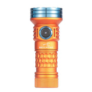 A Skilhunt MiX-7 flashlight on a white background, featuring magnetic charging.