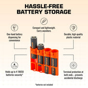 Storacell 18650 Battery Caddy (Orange) – image 4