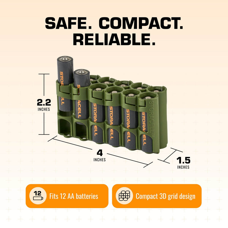 Storacell 12 AA Pack Battery Caddy (Military Green) – image 6