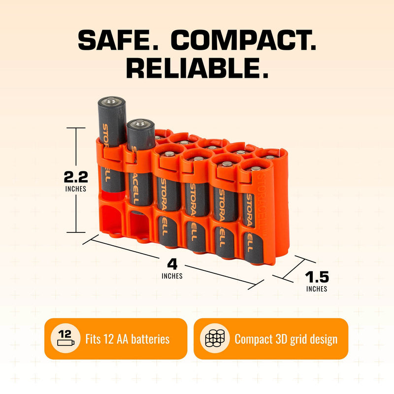 Storacell 12 AA Pack Battery Caddy (Orange) – image 6