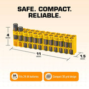 Storacell AA 24-battery caddy in yellow – image 5