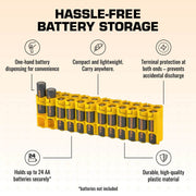 Storacell AA 24-battery caddy in yellow – image 3