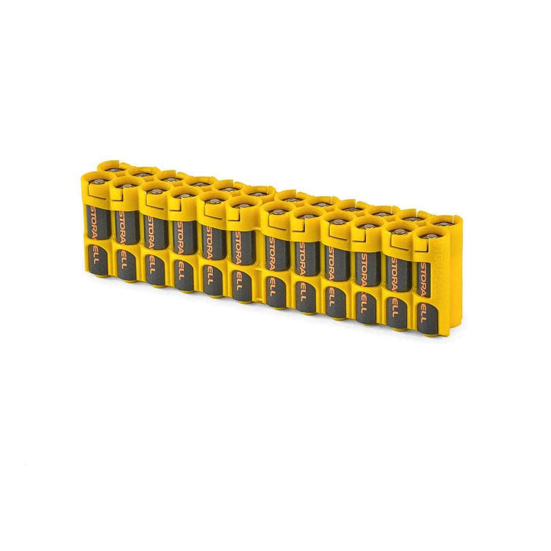 Storacell AA 24-battery caddy in yellow – image 1
