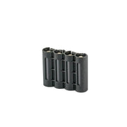 Rear view of Tuxedo Black Storacell SlimLine AA battery caddy