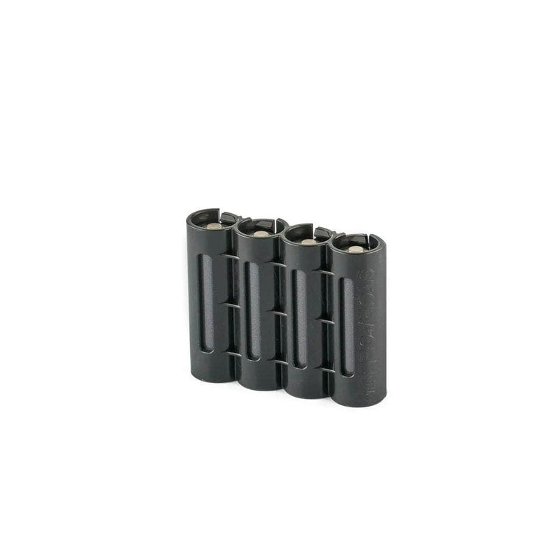 Rear view of Tuxedo Black Storacell SlimLine AA battery caddy