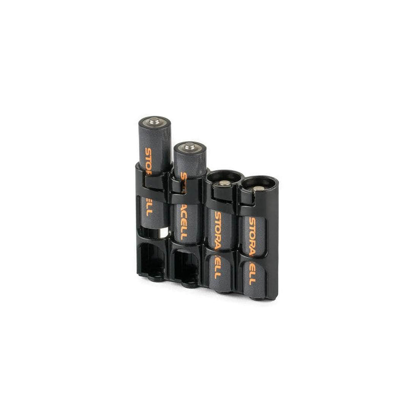 Tuxedo Black Storacell SlimLine AA caddy with battery access