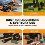 Storacell SlimLine AA 6-battery caddy in military green – view 5