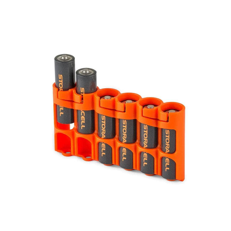 Storacell SlimLine AA 6-battery caddy in orange – view 2