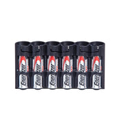 Tuxedo Black Storacell SlimLine AA 6-battery caddy with battery access