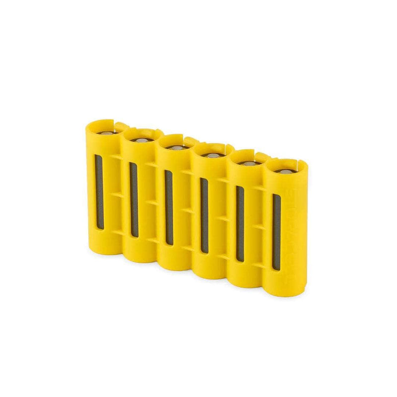 Storacell SlimLine AA 6-battery caddy in yellow – view 3