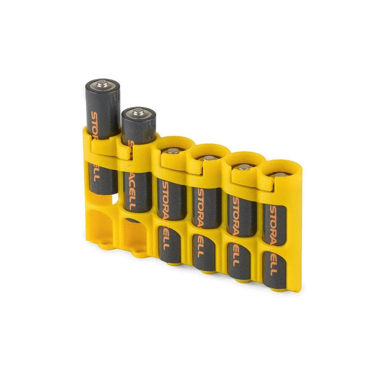 Storacell SlimLine AA 6-battery caddy in yellow – view 2