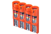 Rear view of Orange Storacell SlimLine AAA battery caddy