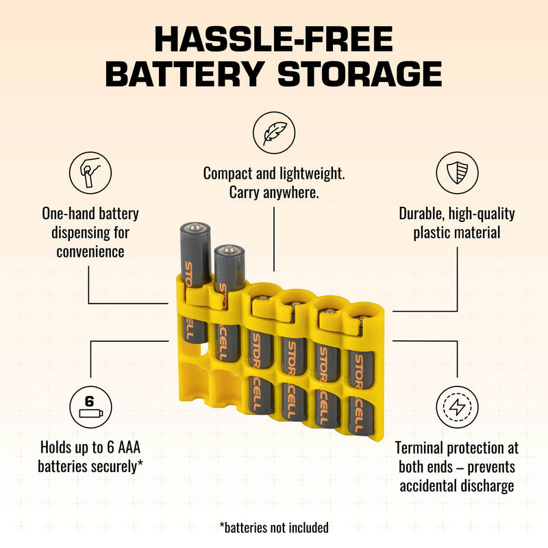 Storacell Slim Line AAA 6 Pack (Yellow) – image 4