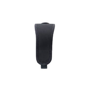 Weltool FH6 V2.0 semi-closed black nylon flashlight holster for W4Pro and W5Pro, shown with a rounded flap against a white background.