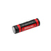 A Weltool UB14-09 Type-C USB rechargeable 14500 Li-ion battery 900mAh that is red and black on a white background.