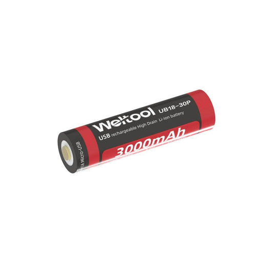 Weltool UB18-30P High Drain 10A 3000mAh USB Rechargeable 18650 Li-ion Battery: USB Rechargeable.