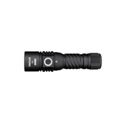 A black Weltool F5 LED flashlight with a side button, compact body, and textured grip, shown on a white background. This high-lumen outdoor flashlight is perfect for reliable illumination during your adventures.