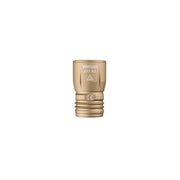 The Weltool LH1 Light Head is gold-colored with a textured grip, visible logo, certification markings, and a white LED, shown isolated on a white background.