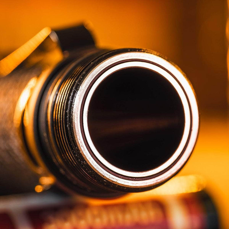 A close up of the Weltool T12 with enhanced lumens capability.