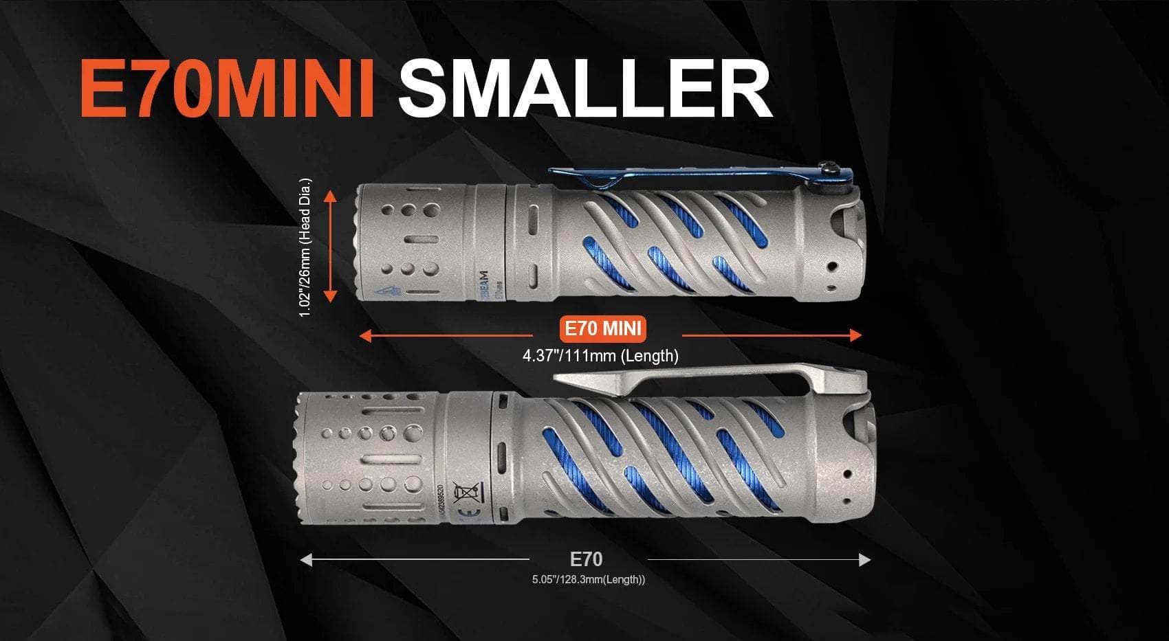 Acebeam E70 MINI TI High-CRI EDC Flashlight — Killzone Flashlights