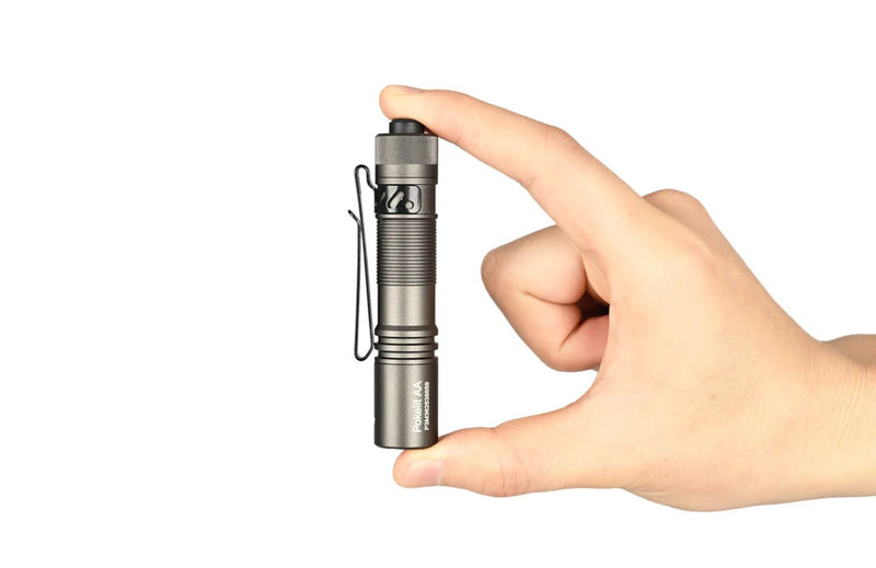 acebeam pokelit aa rechargeable mini flashlight with Clip, 1000 High Lumens EDC Light C charging port (Included) Alkaline or NiMH AA power source is also compatible Pokelit AA Ti 519A