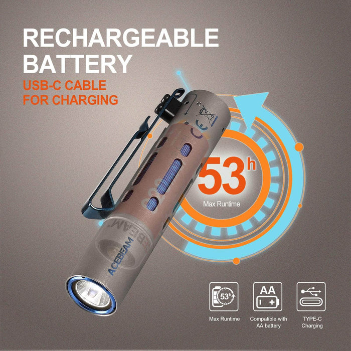 Acebeam Rider RX Titanium EDC Flashlight