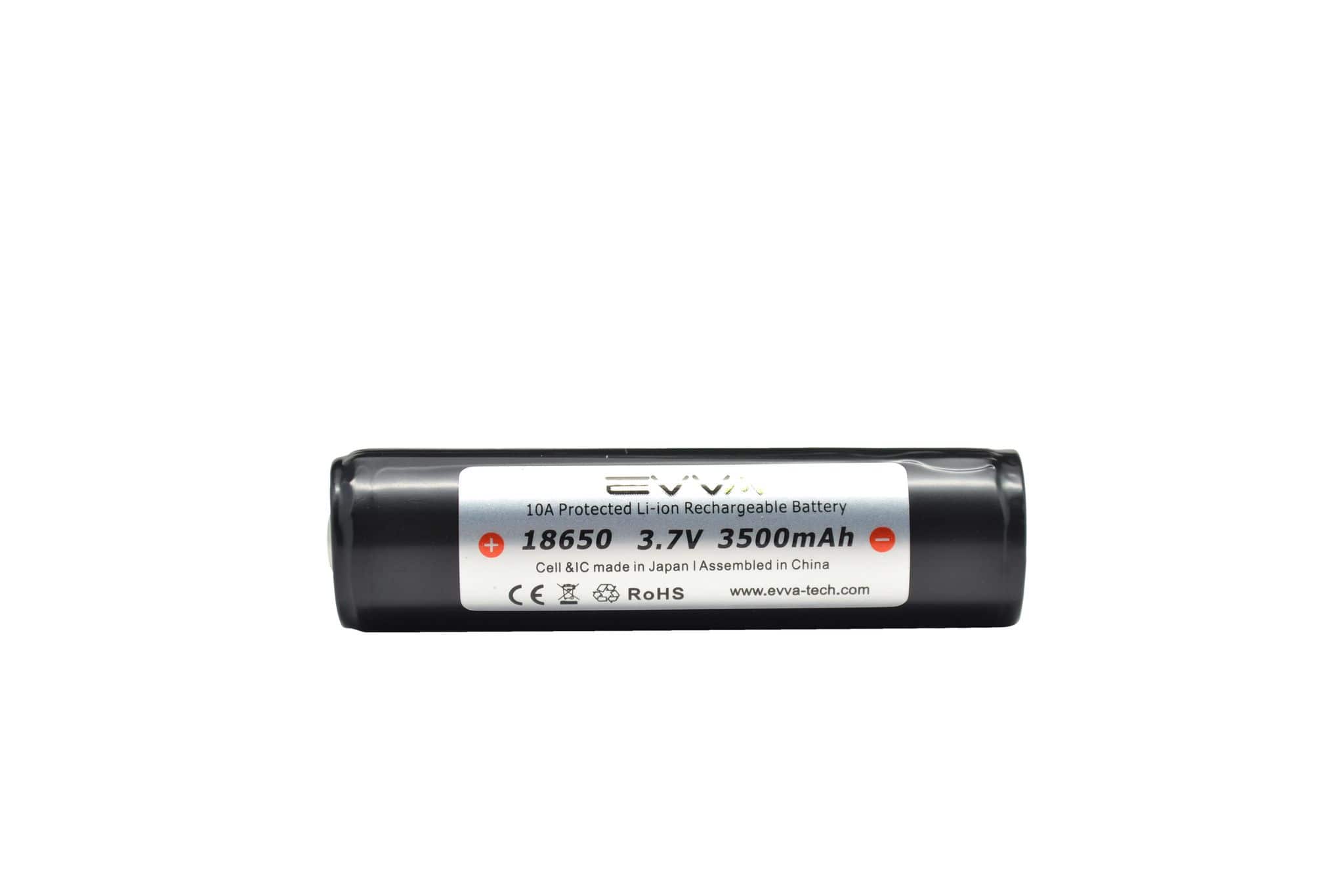 EVVA Protected 18650 NCR18650GA 3500mAh 10A li-ion Battery — Killzone  Flashlights
