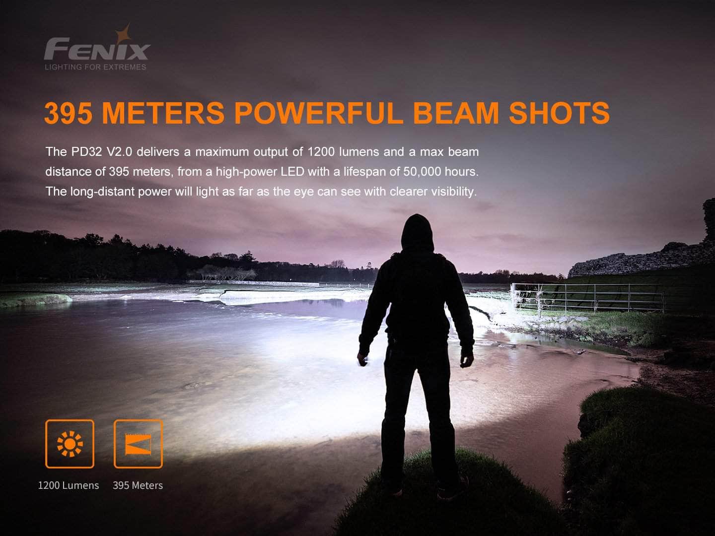 Fenix PD32 V2.0 Flashlight | 1200 Lumens — Killzone Flashlights