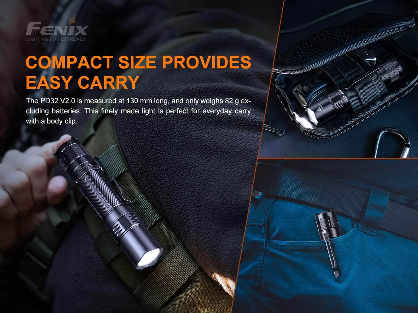 Fenix PD32 V2.0 Flashlight | 1200 Lumens — Killzone Flashlights