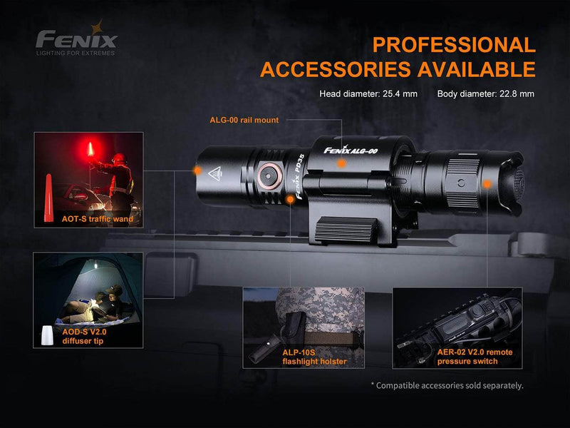 fenix 35 tactical flashlight Fenix PD35 V3.0 Flashlight Black (1700 lumens)