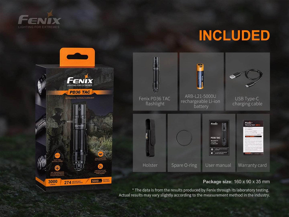 Fenix PD36 TAC Tactical Flashlight