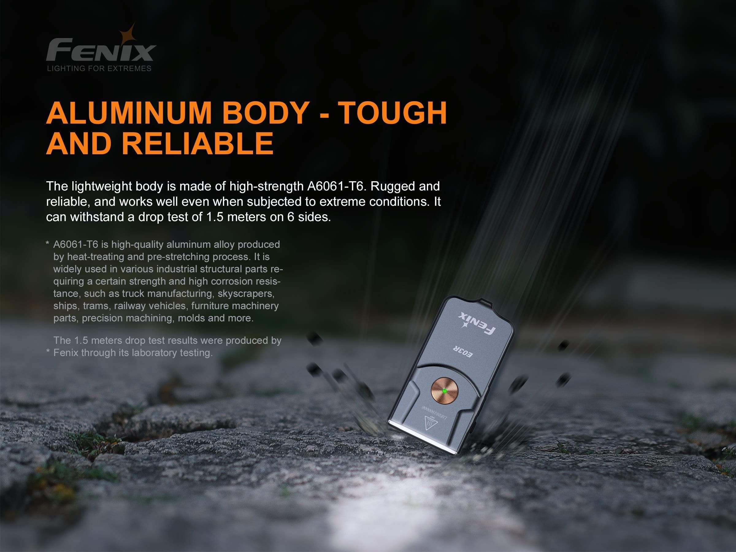 Fenix E03R | 260 Lumen All-Metal Keychain Flashlight — Killzone