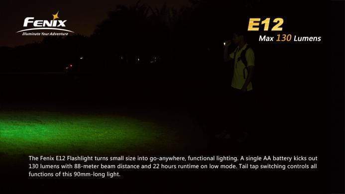fenix e12 led flashlight 130 lumens Fenix E12