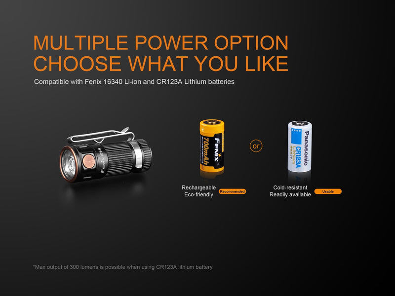 fenix e16 flashlight battery Fenix E16